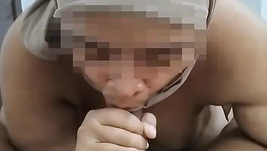Asian Hijab Ex-Girlfriend Got Cum In Mouth For The First Time - Minokiiko