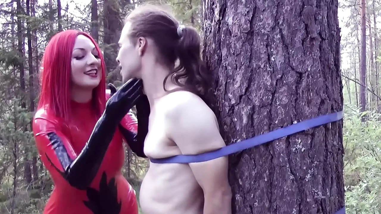 Femdom Humiliation, Pissing, Belly Fetish, Latex, Wet and Messy