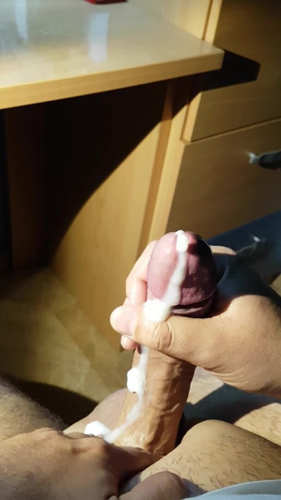 handjob control, 6 days of cum load, slow and smooth cumshot