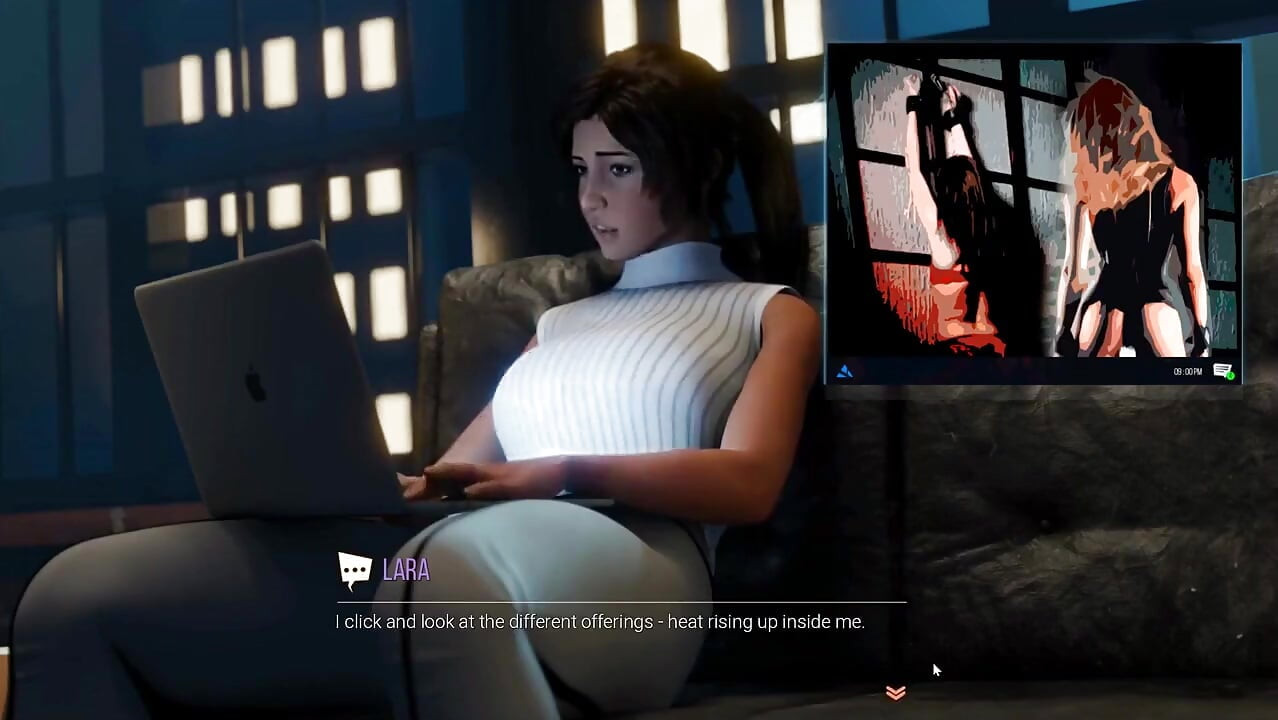 Croft Adventures Hentai Game Parody Ep.8 Librarian Caught Doing BDSM Slave Online!