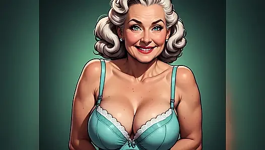 Retro pinup-bh und höschen-kunst