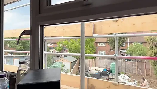 Lucky Builders Get to Watch Through the Window Part 1