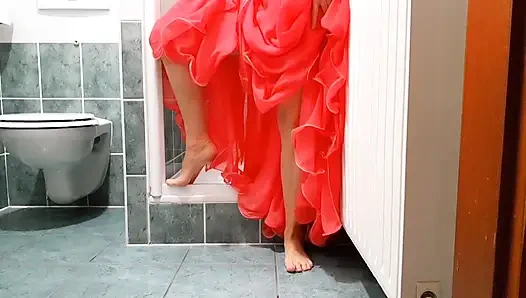 Selena's Sex Games in Red Skirt