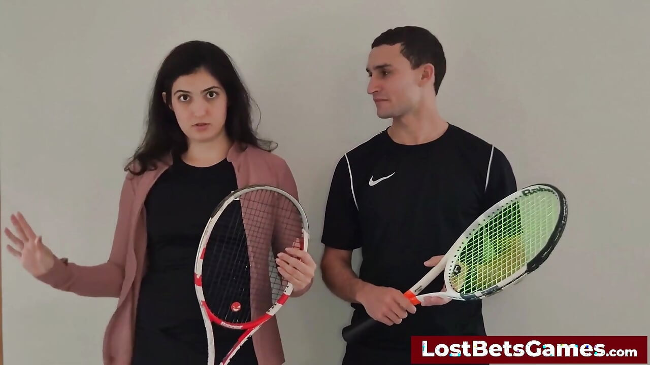Rafaela and Igor Are Taking Their Strip Tennis Match Outside
