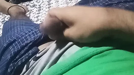 Lying Man Masturbates While His stepMom Is Playing In The Other Room