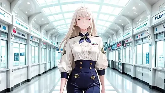 Sexy Flight Attendant’s Desire: Intense Oiled Sex After Long Flight