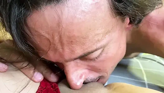 Sucking the pussy of the young married girl and making her cum in my mouth!