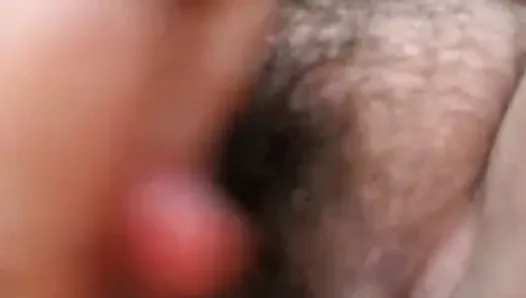 Fat Hairy Woman Masturbating to Music