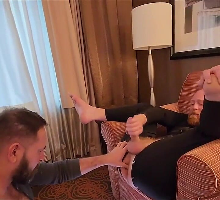 Hairy Bear Seattle Stepdad Breeds Ginger Cub Logan Stanley in His Hotel Room