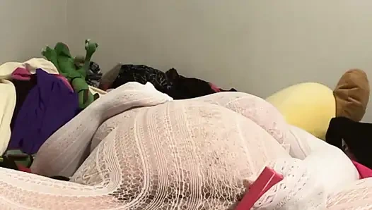 Cableknit taytlı sansürlü orgazmlar