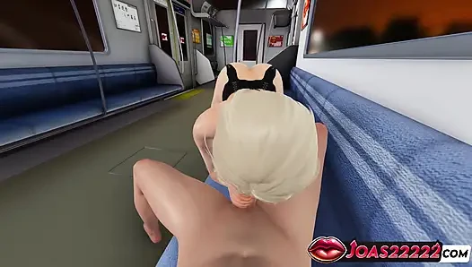 Sexy catwoman frenulum leckt großen schwanz, handjob streicheln und blowjob sperma im mund in unzensiertes 3D-hentai