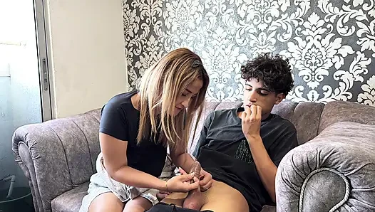 Big-ass stepmom teaches her little stepson how to fuck a woman and fulfills her dream fantasy.