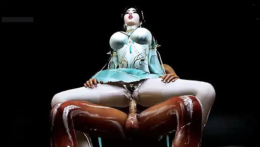 Cyber Girl with Booty Powers- 3D Animation Hentai