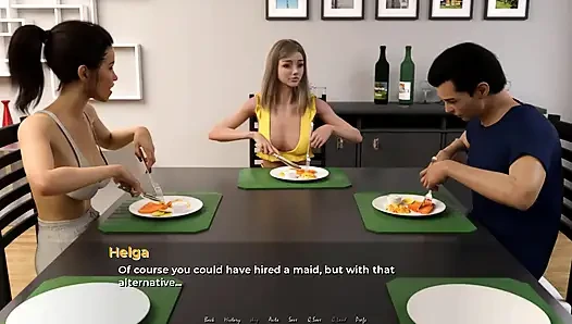 Moving Down: submissive house husband is doing all the homework while his wife is chilling ep.48