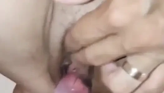 Solo masturbation with mature petite wife