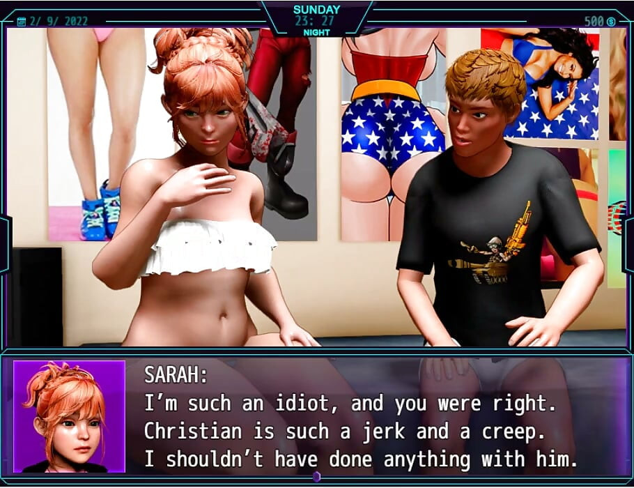 Ma nouvelle vie - Gameplay - Jeu de rôle - Sarah - Lesbienne, pipe et facesitting