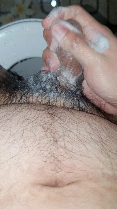 asian chubby - wash the cock