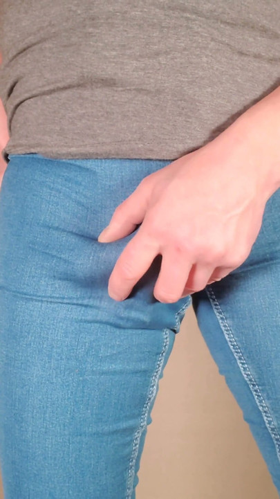 Skin Tight Jeans - Huge Bulge and Big Ass in Super Tight Jeans | Clip 1