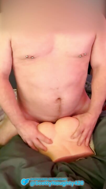 3  cumshots all over and deep in my toy!
