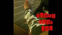Ebony Foot Job In Legwarmers