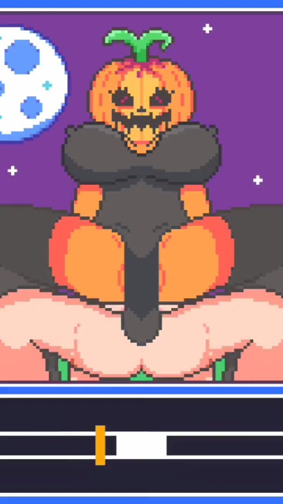 Human man with big dick fucks a pumpkin girl with big boobs and get married | Clip 1