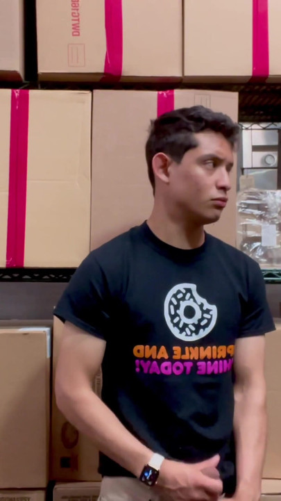 Jaw-dropping moment from "Sexy Latino Stud Blows Loads In Public Train"