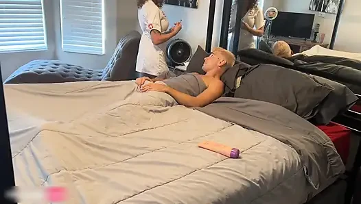 Naughty Nurse Knows How to Make a Man Feel Better When He's Sick