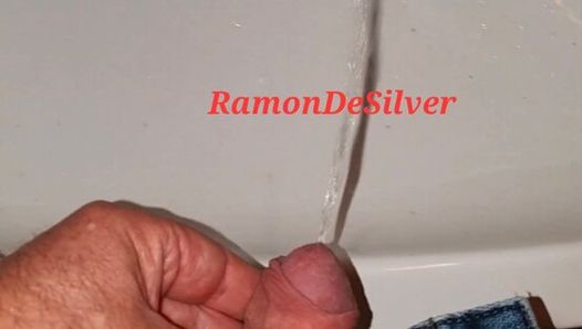 Master Ramon pisses in the sink, very hot