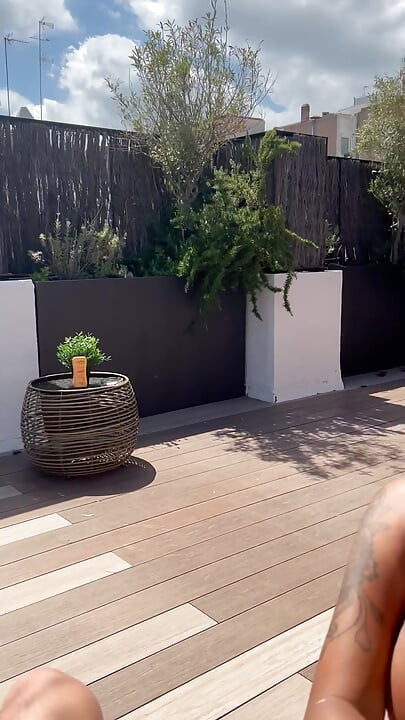My Busty Asian Wife Fucks Me on the Terrace While the Neighbor Watches- Yasmina Khan- Brady Bud