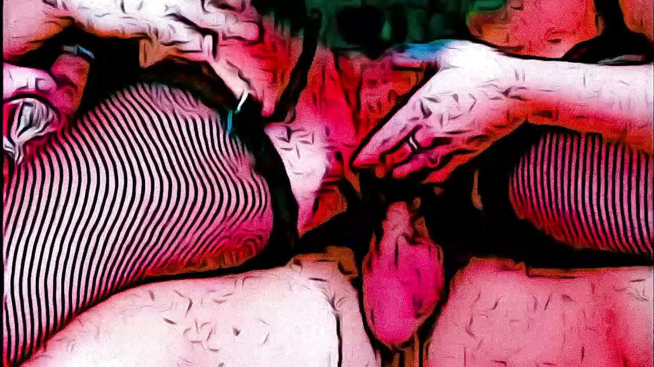 Porn-Art n.3 - Pop Art Orgy at home (AI-generated)