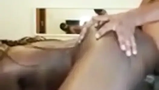 African Woman with a Big Ass Came a Lot on My Dick First Thing in the Morning