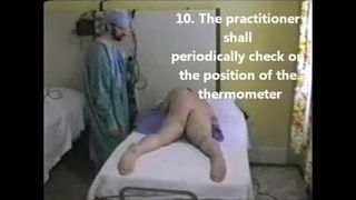 Instructions for rectal temperature taking