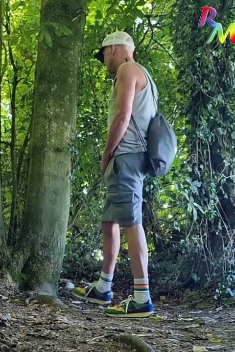 Cruising the Woods Near the Motorway Junction... Found a Quiet Spot to Get Naked