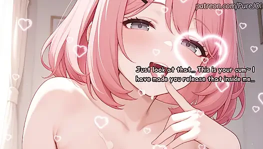 Timido Cute заставила своего шаловливого паренька кончить дважды (секс, инструкция по дрочке)