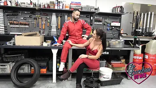 Aurora, a Naughty Saleswoman, Offers Her Body to Two Guys