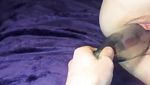 Fucked a young cunt with a bottle!