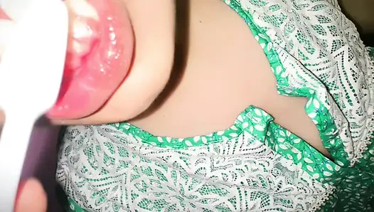 Arab Stepmom pee in toilet after sex with stepson