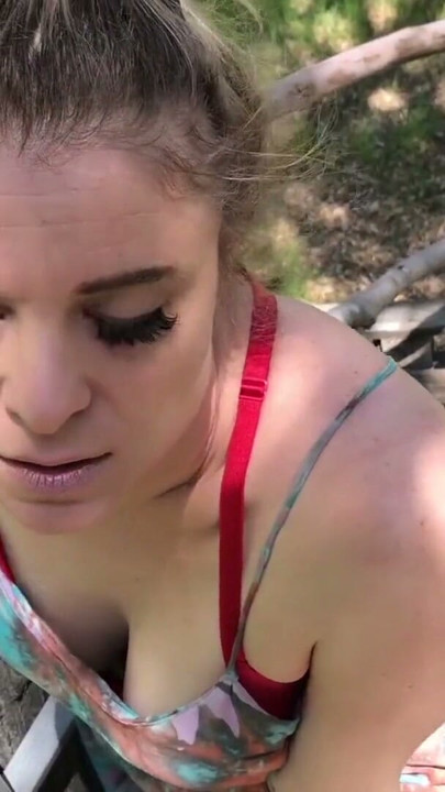 MILF helps her stepson cum in his tree house | Clip 2