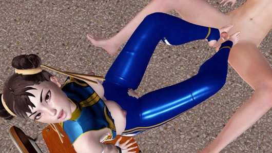 Chun li ateşli 3 boyutlu hentai acımasız gırtlağına kadar alıyor ve baştan çıkarıcı inliyor, ayakla muamele fetişi