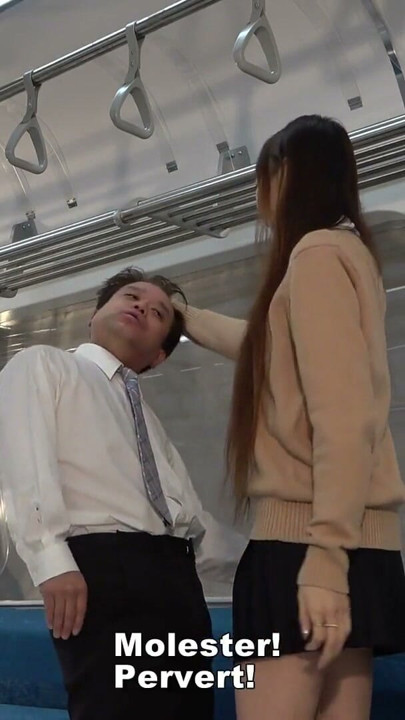 Japanese Schoolgirl Risa Punishes Masochistic Man with Mart | Clip 1