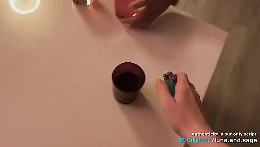Female POV - Ночь свидания заканчивается грязным сквиртом - настоящая пара в любительском видео