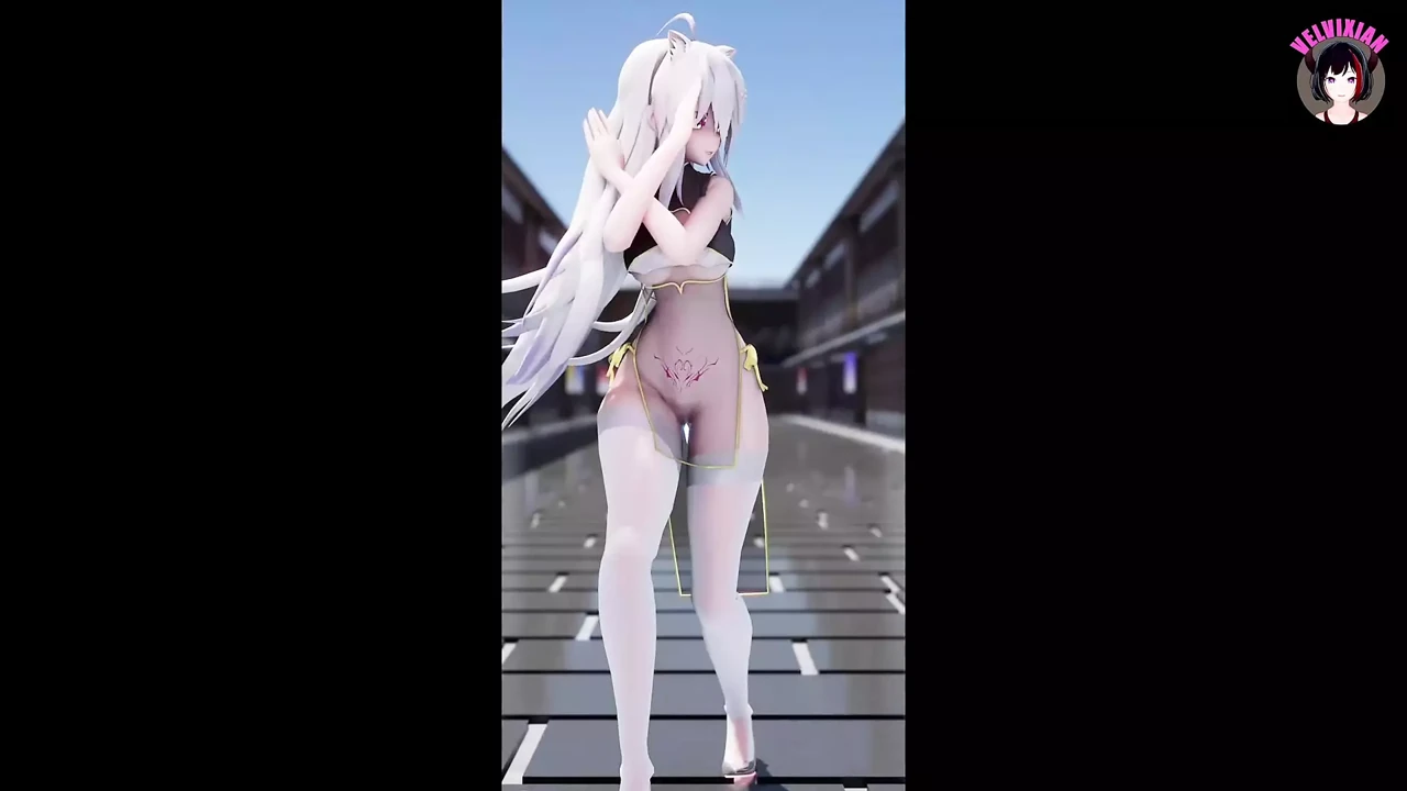 Haku - Hot Thick Dance In Sexy White Stockings (3D HENTAI)