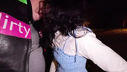 Sneaky Motorcycle Fuck Creampie Cindy Luna Petite