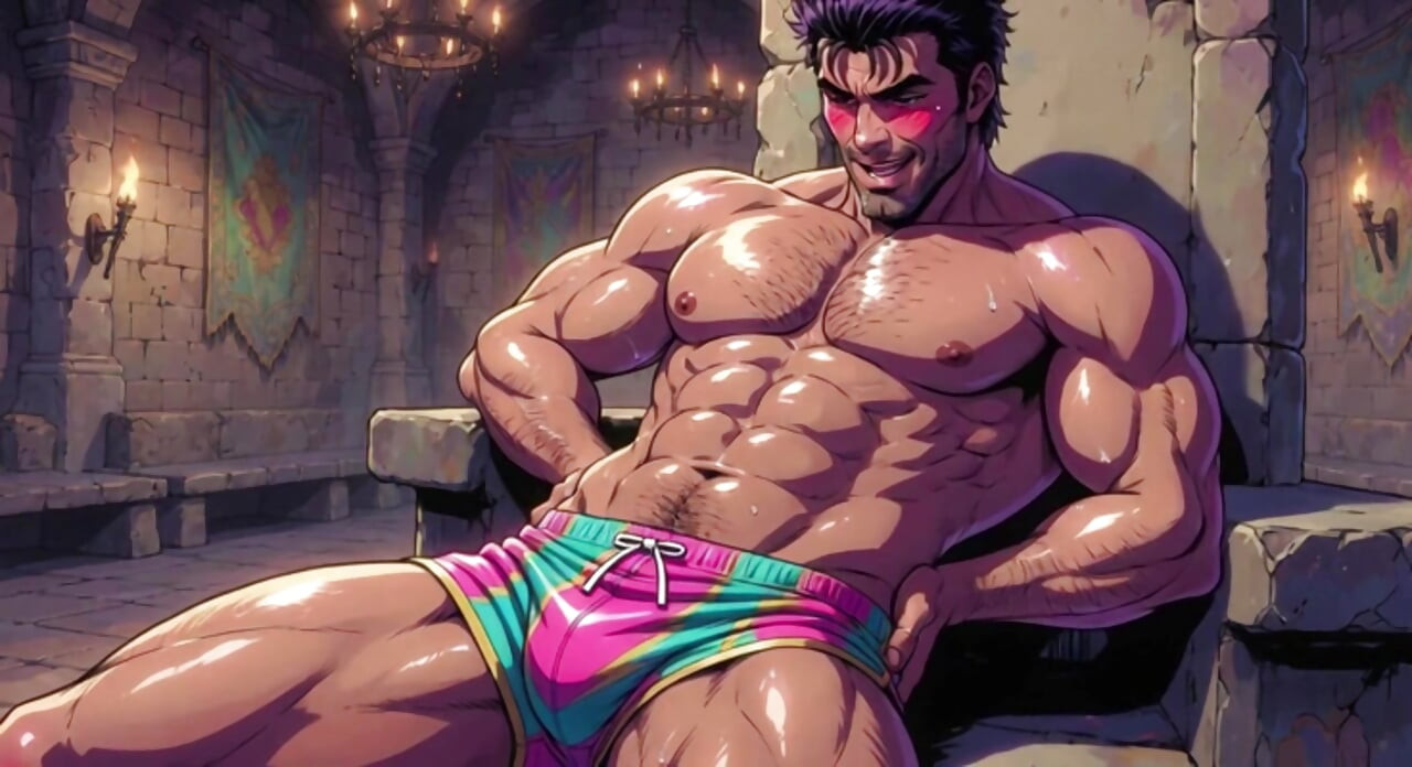 Ai Muscular Men Castle Seduction