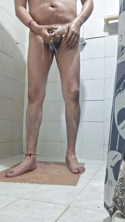 Relaxing in the shower