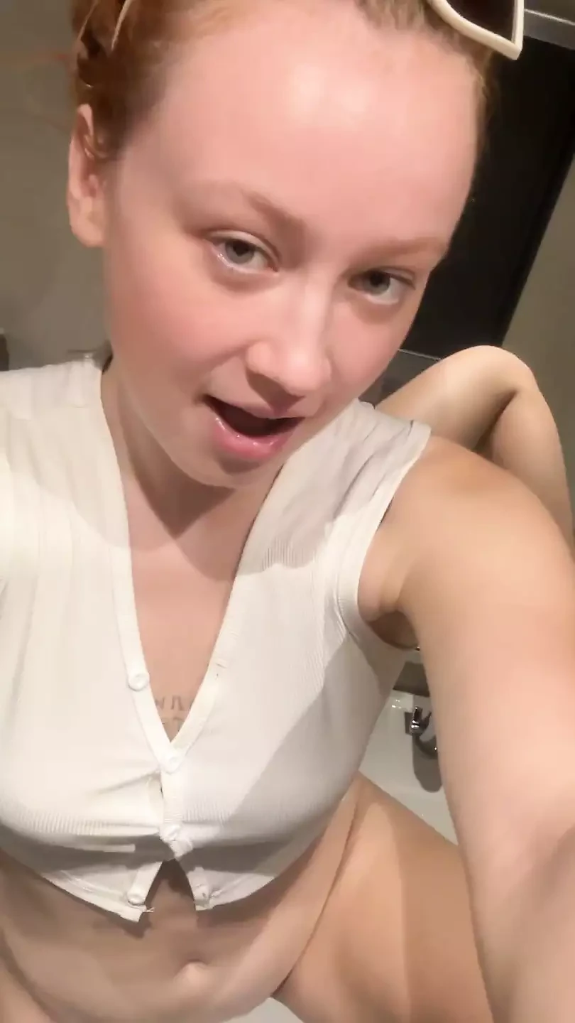 Peeing in Sink in Shop's Toilet! Risky Public Toilet Pissing