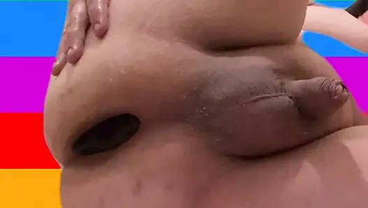 Xxl göt tıkacıyla kendime yumruk sokuyorum