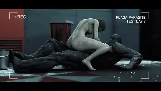 Resident Evil Ashley ostry seks z mr.X, Claire zerżnięta przez Pyramid Head i Ada Riding Monster Cock