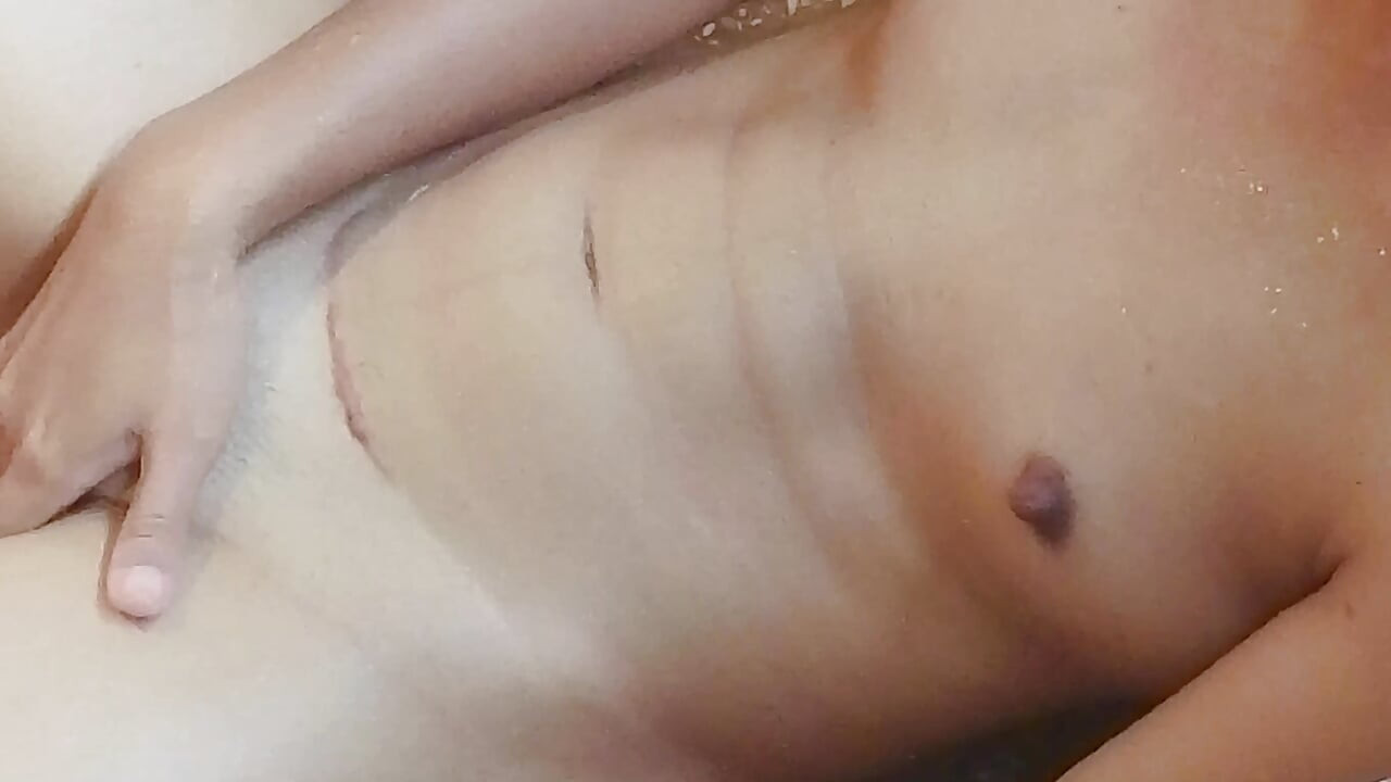 masturbating alone at home.