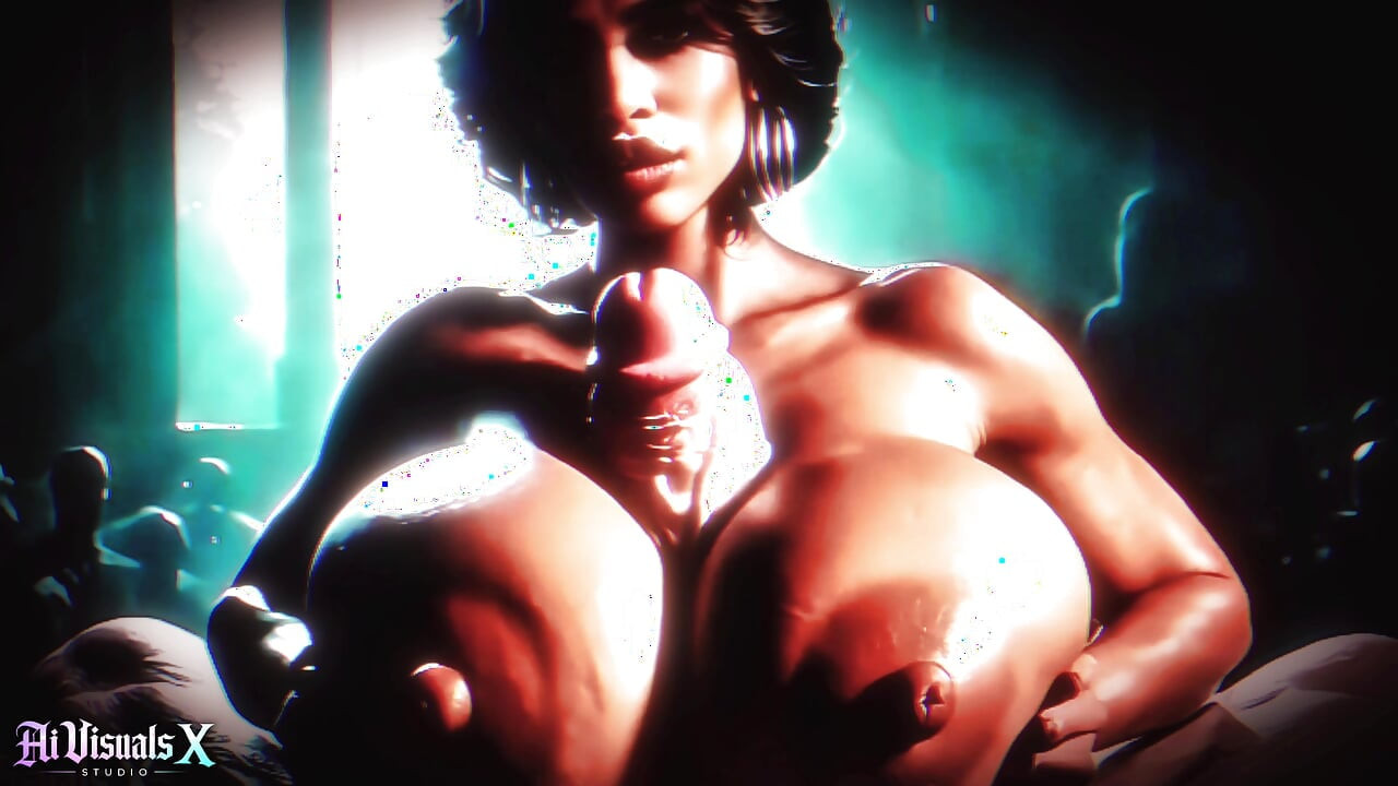 INTERRACIAL FANTASY: ebenholz-schönheiten verehren großen weißen schwanz - tittenfick, blowjob & gesichtsbesamung (AI generiert)